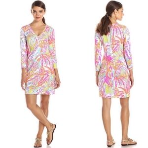 Lilly Pulitzer Christie‎ Scuba to Cuba V-Neck 100% Pima Cotton Dress Size Medium